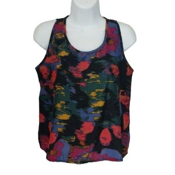 Tramps Summer Abstract Print Tank Top Sz 36 - Picture 1 of 6